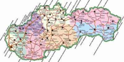 سلوواکیہ سیاحوں کی پرکشش مقامات کے نقشے